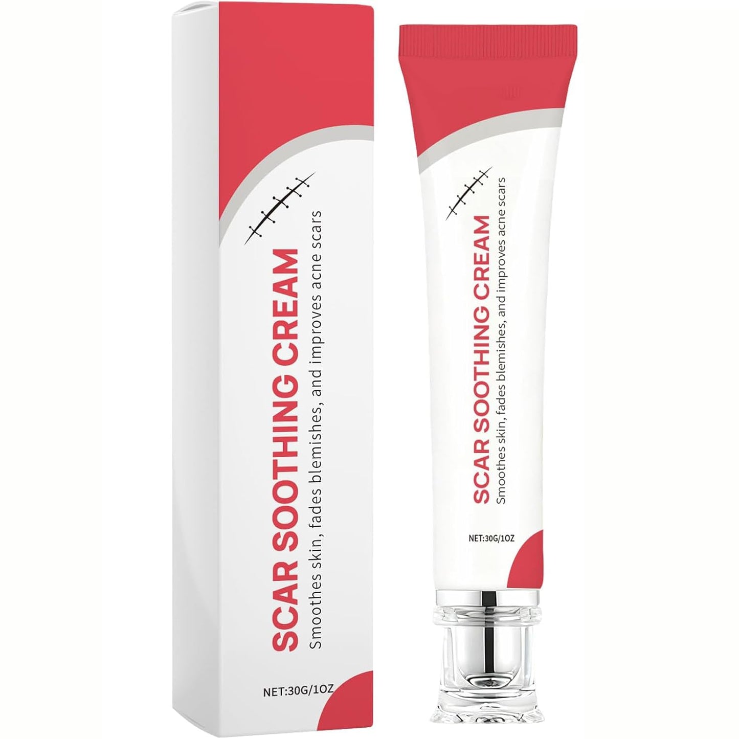 CleJoy Scar Soothing Cream & Smoothing Cream for Scars - Gentle Care for Sensitive Skin, Helps Improve Appearance of Scars, Reduces Redness, Lightweight Non-Greasy Formula