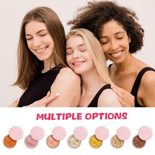 Blurring Setting Powder, 2025 Upgrade Pink Setting Powder Makeup Waterproof Setting Powder for All Skin Tones(#03)