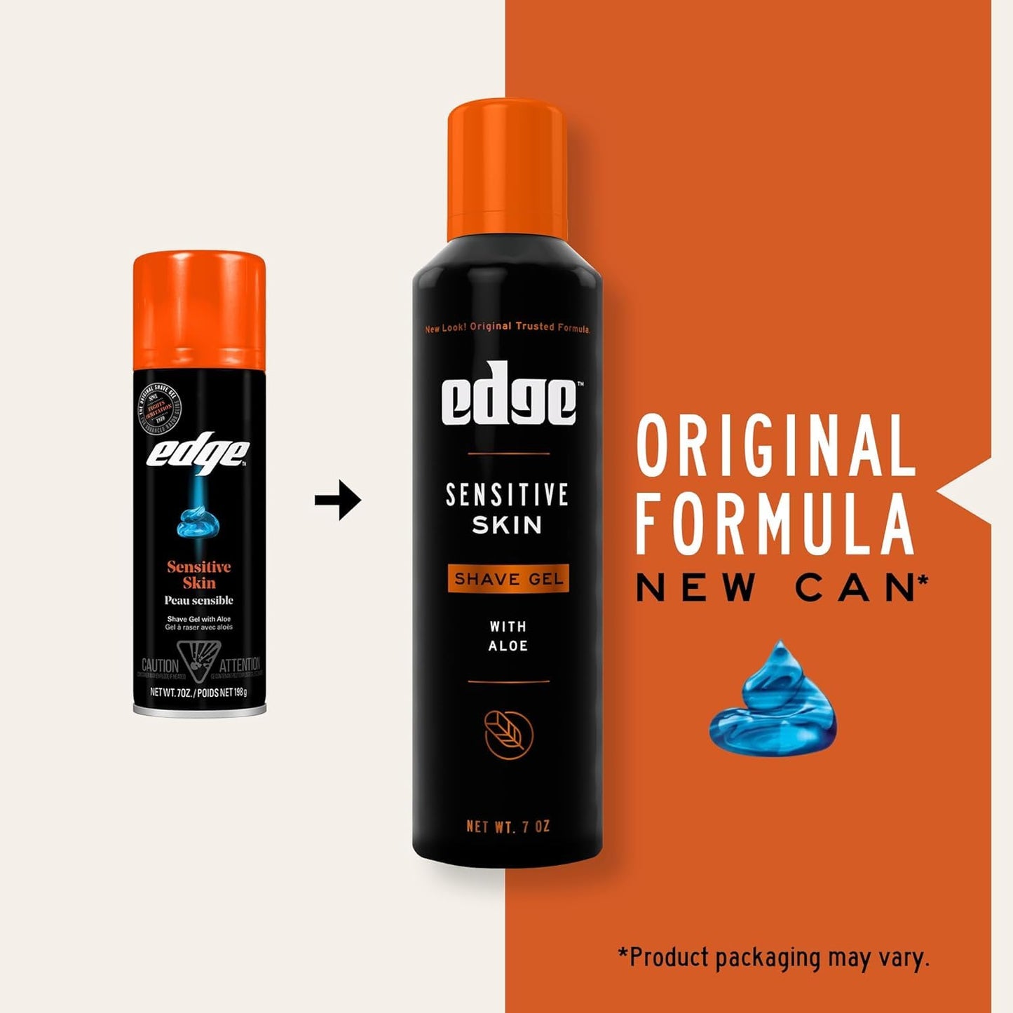 Edge Shave Gel for Sensitive Skin - 7 oz, Pack of 6 | Soothing Men's Shaving Gel