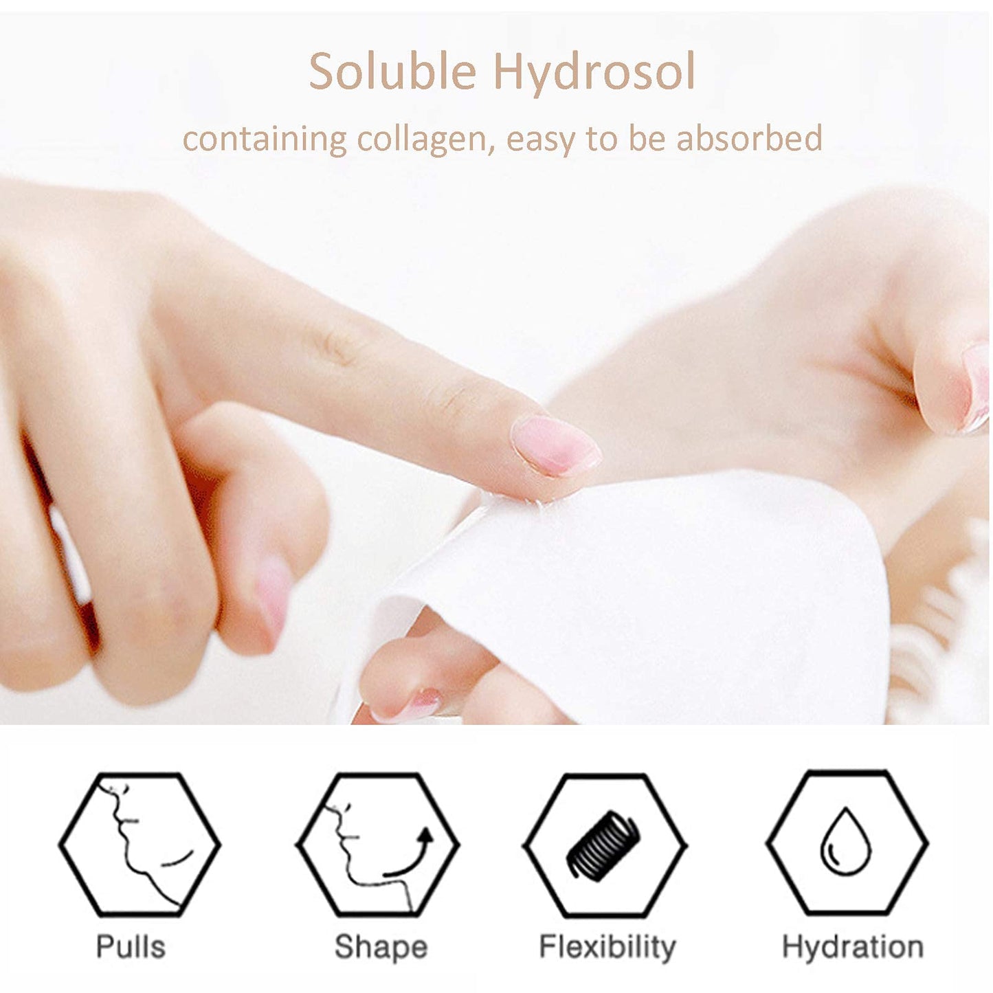 Permotary 5 PCS V Shaped Facial Masks V Line Chin Lift Patch Chin Up Tightening Mask Great for Chin Up & V Line, Double Chin Reduce, Firming Moisturizing & Contour Lifting