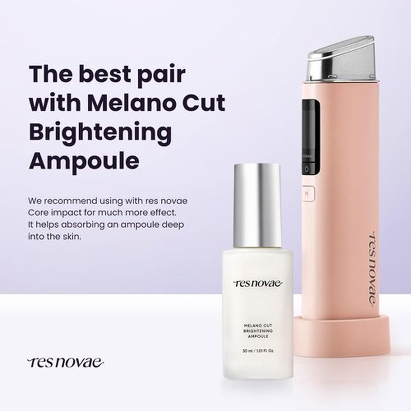 res novae Melano Cut Brightening Ampoule 1.01 fl.oz 30ml, Vitamin Facial Serum, Melanin Correcting by Niacinamide, Glutathione, Bisabolol, Radiance Face with Retinol