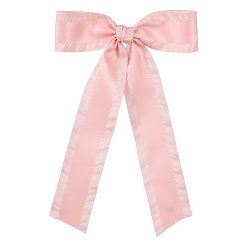 5.5inch Korean Pink Ruffle Ribbon Tassel Hair Bow Clips for Women Girls Big Stylish Bowknot Alligator Barrettes hairpins with Long Tail, Perfect Hair Accessories for Any Occasion