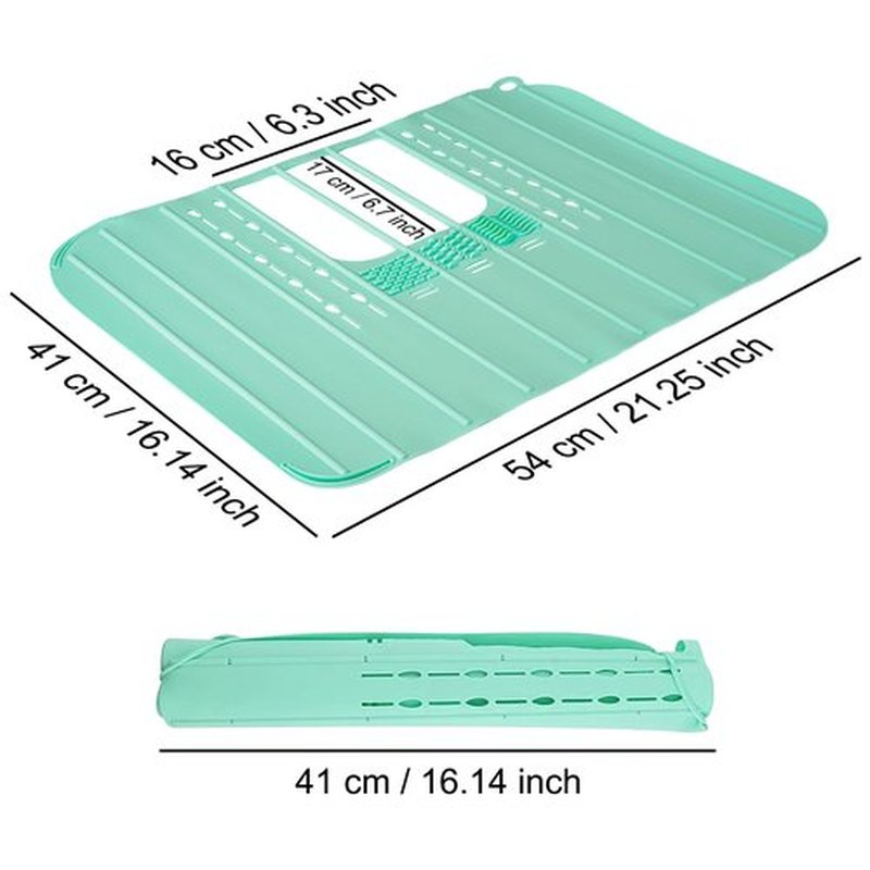 Ranphykx Sink Foldable Cover for Counter Space - Makeup Brush Cleaning Mat - Bathroom Makeup Tools Organizer Space Saver Bathroom Sink Silicone Cover