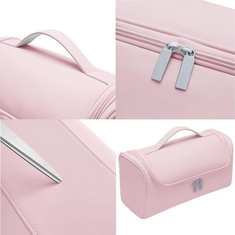 Gearific Travel Case Compatible with Dyson/Shark Flexstyle,PU waterproof Portable Travel Pouch with Hanging Hook, Carrying Case Compatible for Dyson/Shark Airwrap Flexstyle Complete Styler (Pink)