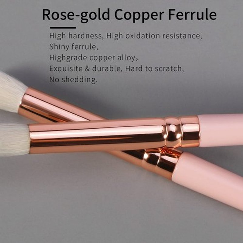 Natural Goat Hair Eyeshadow Brush, ENZO KEN Small Blending Eye Shadow Brush, Eye Shadow Blending Brush, Eye Blending Brush, Nose Contour Brush, Single Natural Hair Makeup Brush, Eye Brush. Pink, E404M
