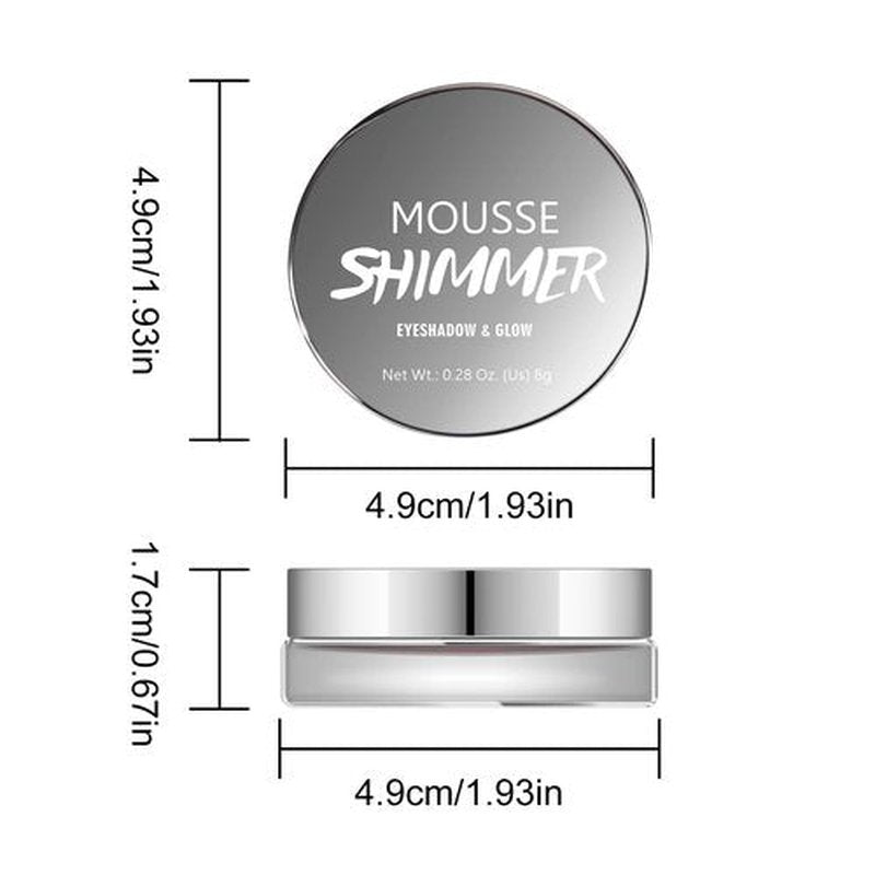 KYDA Shimmer Cream Eyeshadow, Smooth Ice Cream-like Texture, Lasting High Pigmented Creamy Formula, Blendable Shimmer Finish, Face & Eyes Highlighter, Multiuse Shimmer Cream, #02