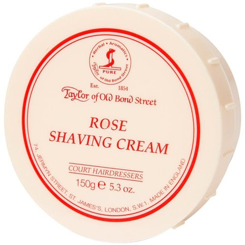 Taylor of Old Bond Street Rose Shaving Cream Jar, 5.3-Ounce (01004)