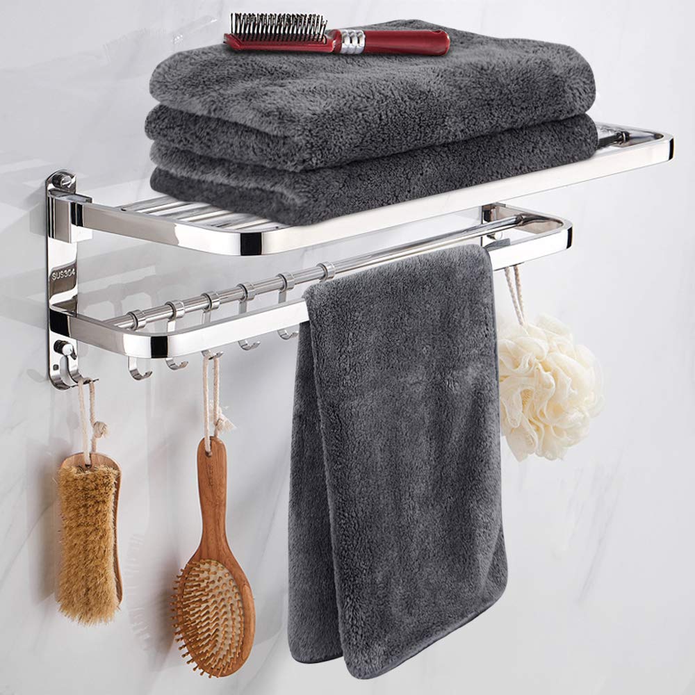 SINLAND Microfiber Hand Towels for Bathroom, 16 x 31 Inch, Super Soft and Absorbent Washcloth Decorative Face Towels for Kitchen, Spa, Yoga, Gym, Face, Hair, Dishcloth 3Pack Grey