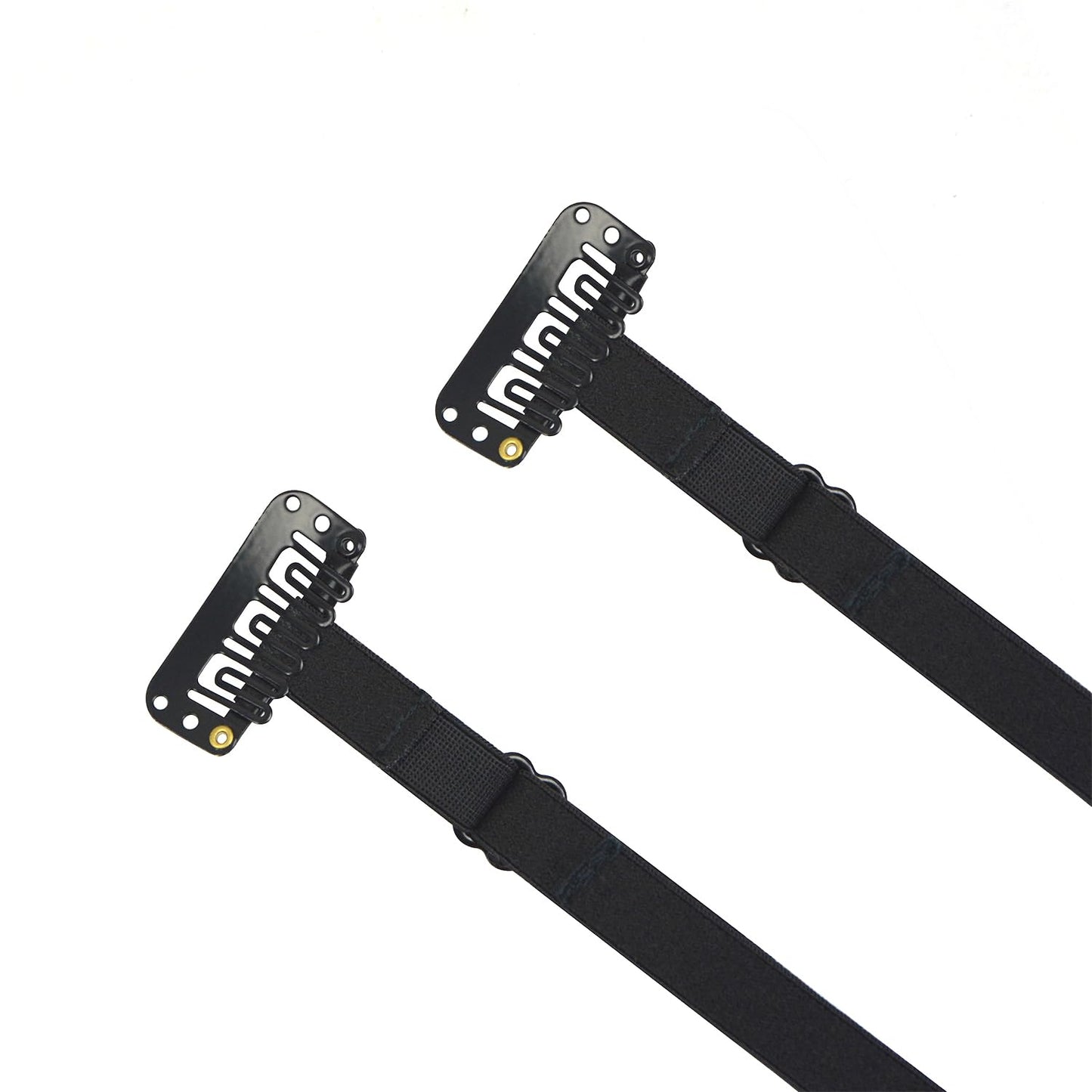 YTBYT 4 Pcs Facelift Bands with Clips Invisible Face Stretching Lifting Strap Adjustable Elastic Band Face Slimming Band (24cm Black Single Bands)