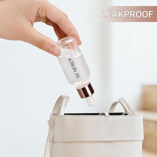 UMETASS 1oz Glass Dropper Bottle with Glass Pipette, 30ml Glass Eye Dropper Bottles Leakproof Glass Tincture Bottles for Travel Essential Oils (6pcs-Clear)