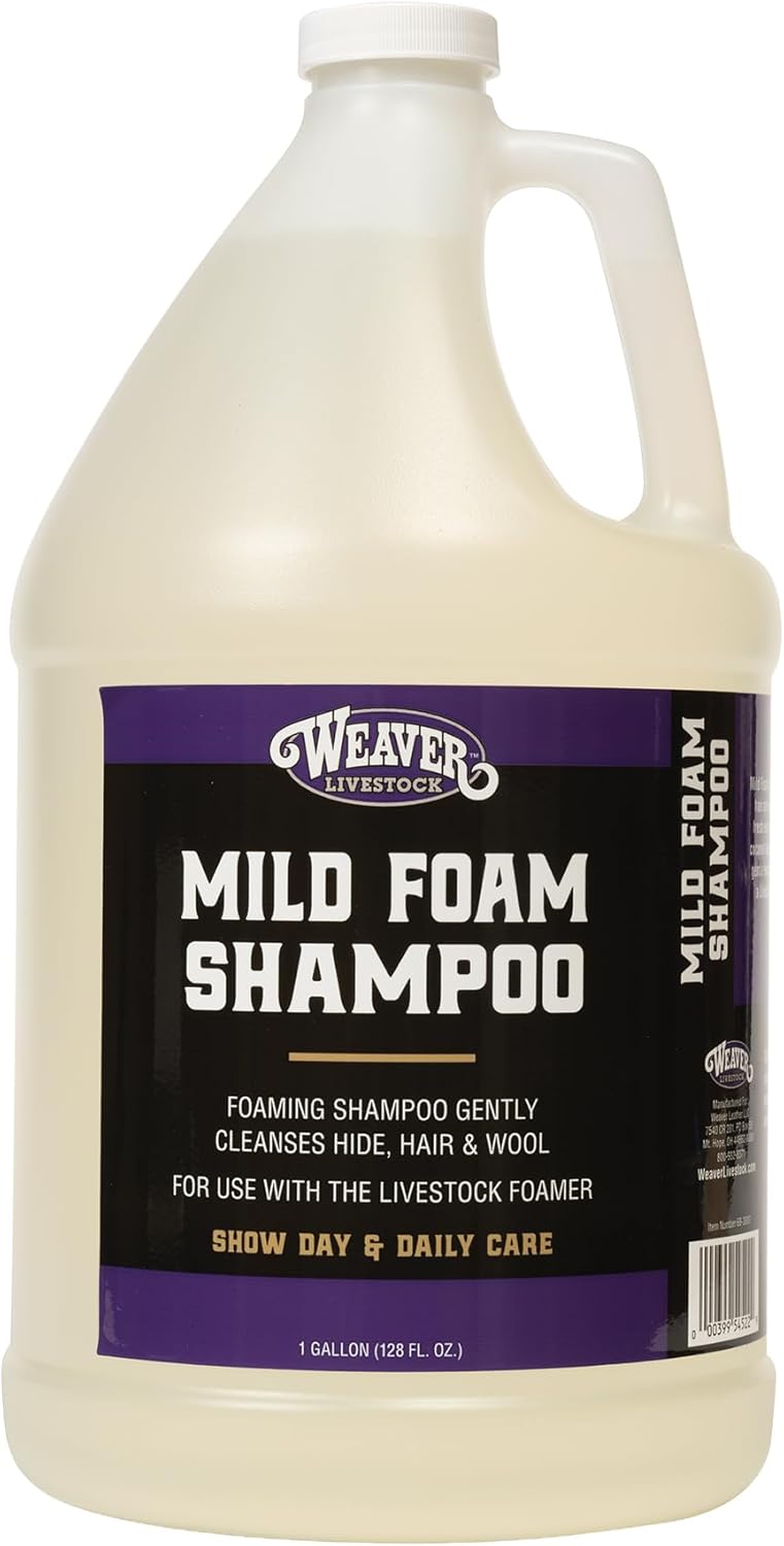 Weaver Leather Mild Shampoo - Gentle Coconut-Based Formula for Hair & Wool | 1 Gallon