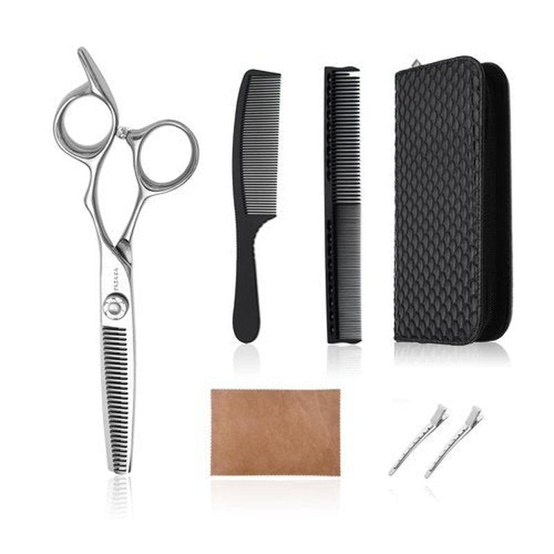 YASAKA 6 Inch Professional Hair Thinning Shears,Hairdressing Scissors, Cobalt Stainless Scissors,Sharp Razor Edge Barber Hair Scissors, Ergonomic Grip Design for Hair Salon Home Use Hair Cutting Kit
