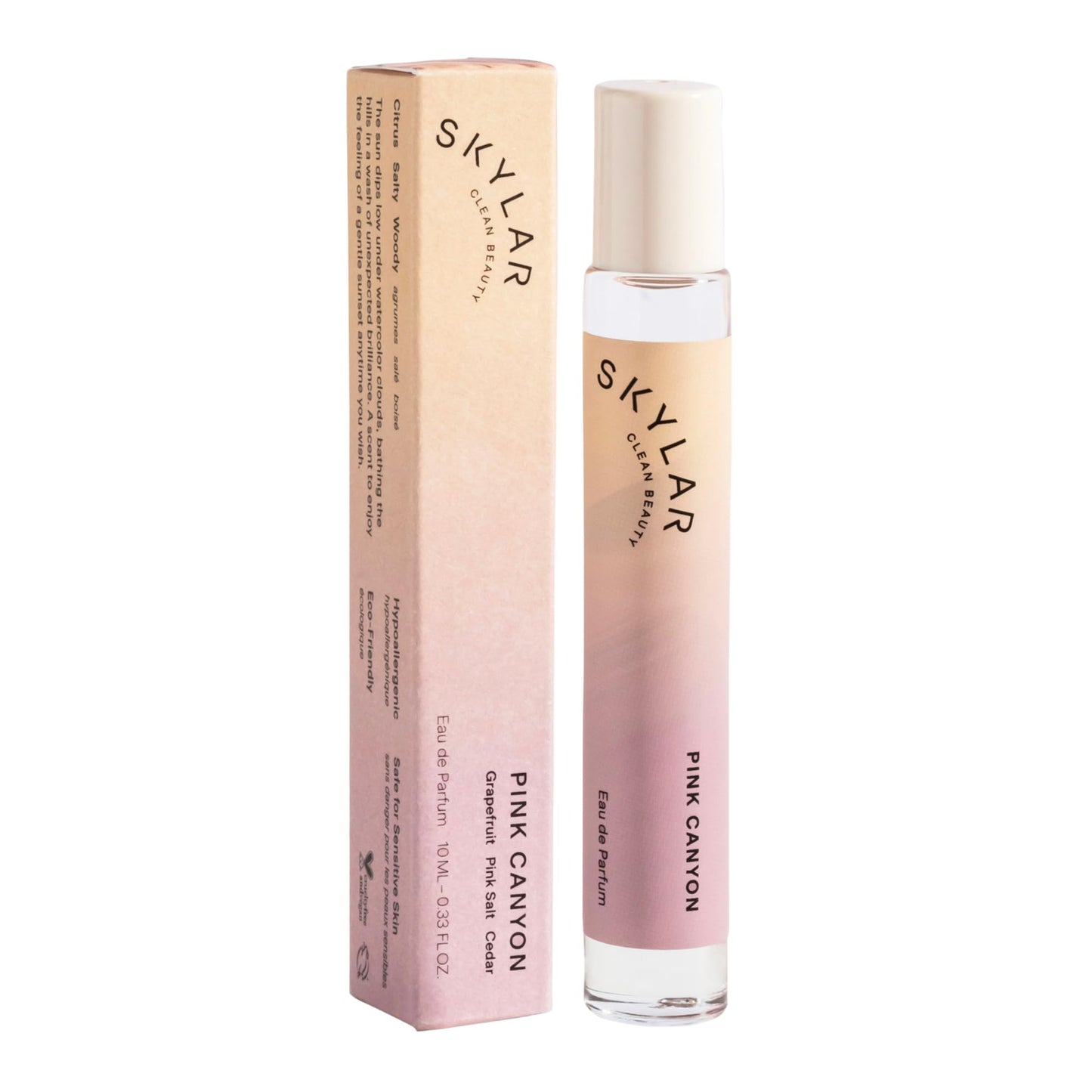 Skylar Eau de Parfum - Hypoallergenic & Clean Perfume for Women & Men, Vegan & Safe for Sensitive Skin - Notes of Grapefruit, Pink Salt & Cedar