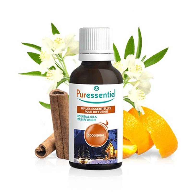 Puressentiel Cocooning Essential Oil Diffusing Blend, Aromatherapy Relief, Calming - 100% Pure & Natural - Therapeutic Grade, Premium & Certified Quality - Made in France – 1.01 fl oz (Pack of 2)