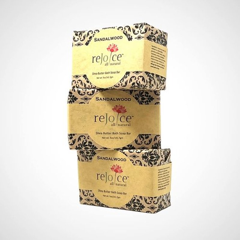 All Natural Soap Bar 5 oz (3 pack) (Shea Butter - Sandalwood)