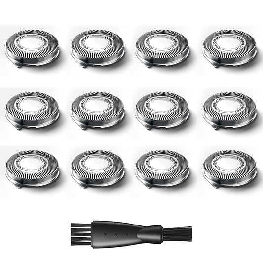SH30 Replacement Heads for Electric Shaver 2300 3800 Compatible Series 1000 3000 Razor, SW3700 Click and Style, 12 Pack ComfortCut Shaving Heads Durable Sharp Blade, Cleaning Brush