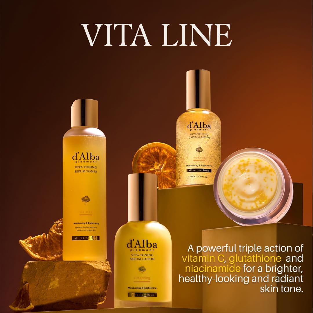 d'alba Piedmont Italian White Truffle Oil Capsule Cream, Glass Skin with Vita-Cera Oil Capsules, Deep Hydration Face Moisturizer (1.94 oz.)