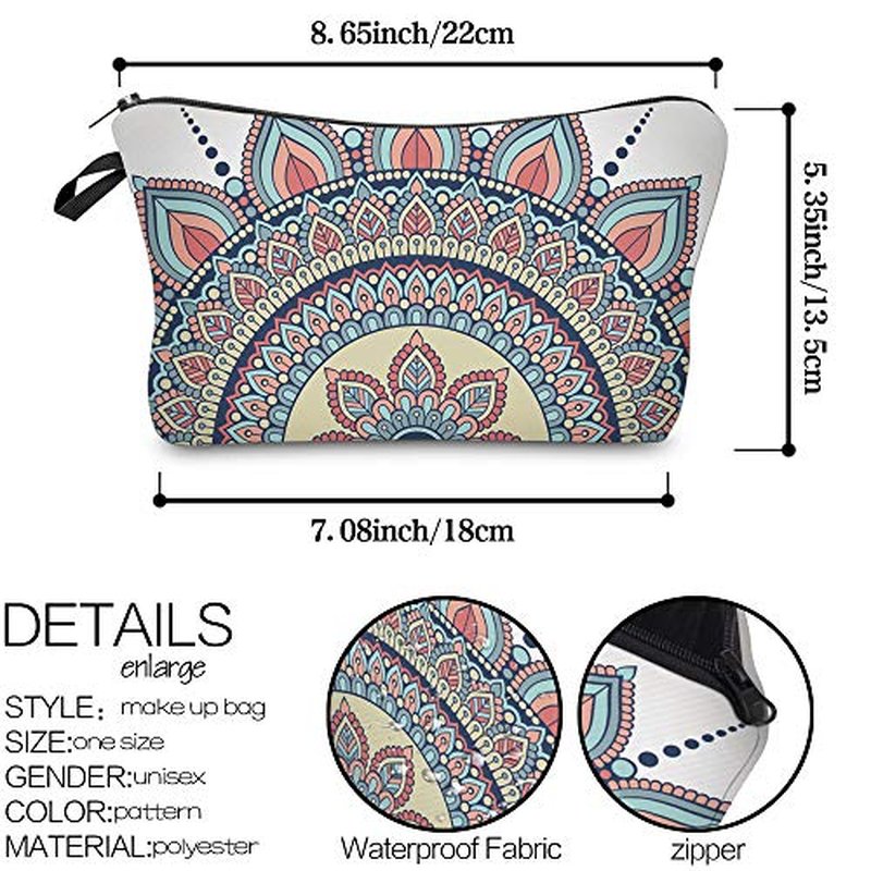 Deanfun Small Makeup Bag for Purse, Waterproof Makeup Bags Roomy Toiletry Pouch Travel Accessories Gifts (55884)