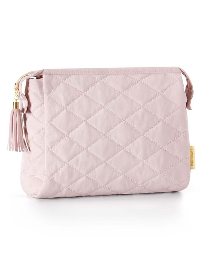 BAGSMART Makeup Bag Travel Cosmetic Bag, Puffy Make Up Bags for Women Large Capacity Makeup Organizer Case, Wide-open Pouch for Purse Storage Travel Essentials Toiletries Accessories Brushes, Pink