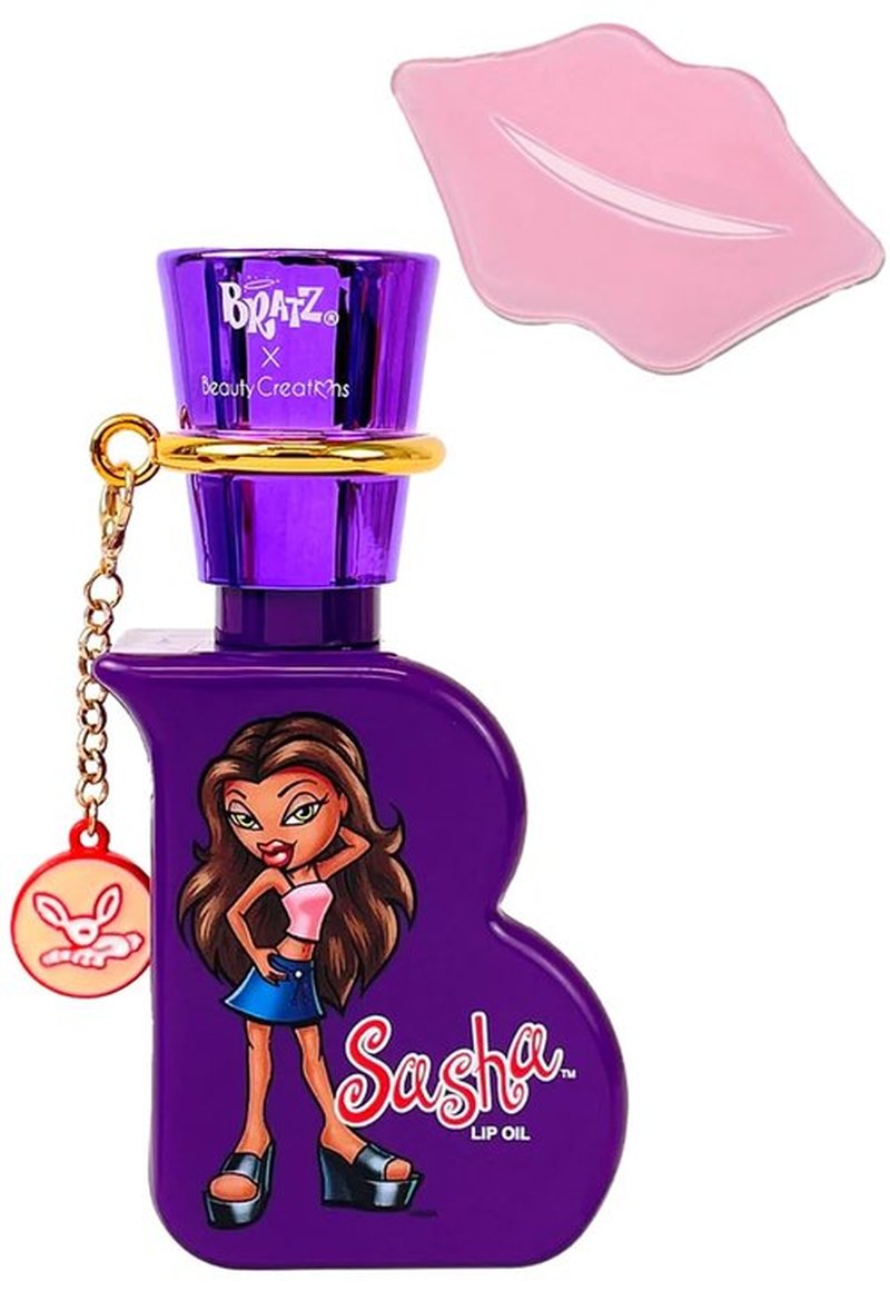 Glam Lux Beauty Bundle Beauty Creations X Bratz Vanilla Scented Lip Oil w Collagen Lip Mask Moisturizing & Shiny Lip Gloss (Sasha, 1 count)