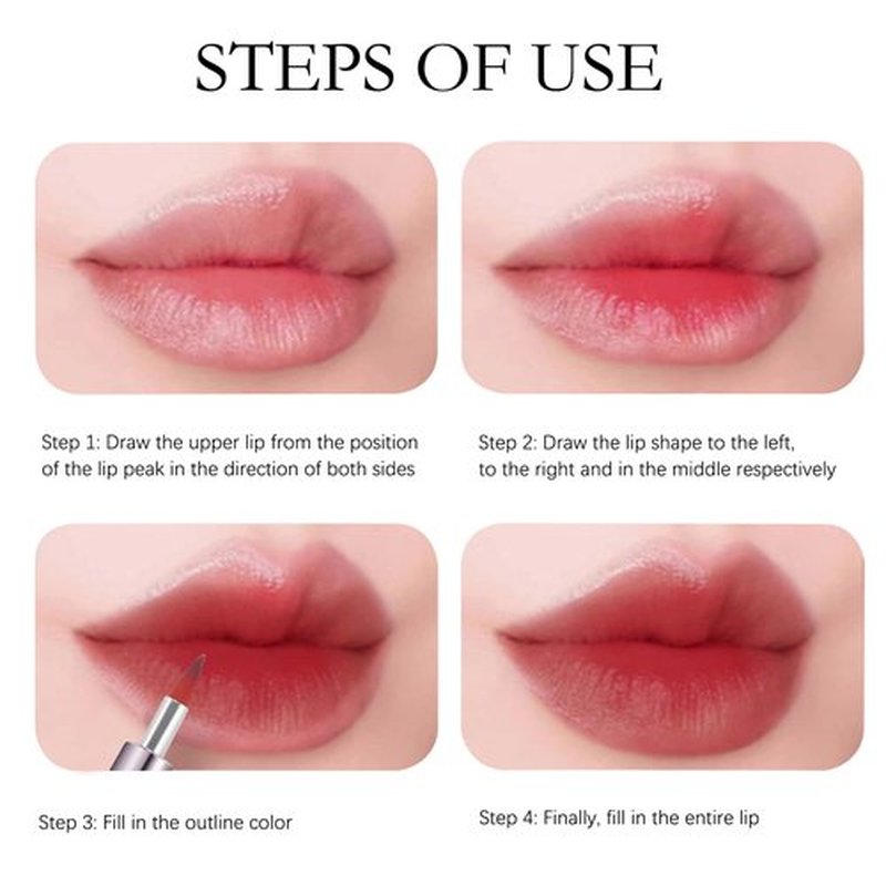 Unaone 2 PCS Lip Brush for Lipstick, Portable Retractable Lip Brush Applicators for Lipstick Lip Gloss Lip Concealer Makeup Brushes Tool (Pink/Gold)