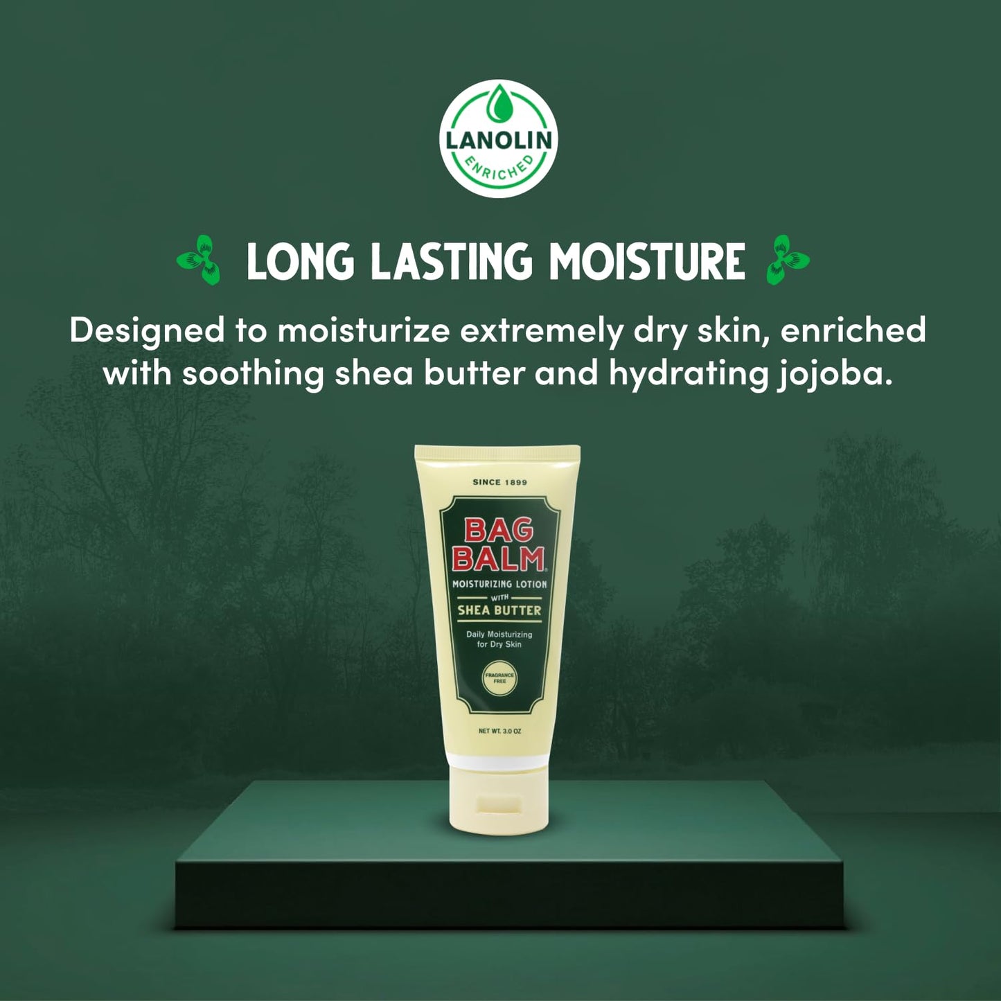 Bag Balm Vermont's Original Hand & Body Dry Skin Lotion with Shea Butter and Jojoba, Daily Hand Lotion for Dry Hands - Fragrance-Free, Non-Greasy Hand Moisturizer, Tube - 3oz, 2 Pack