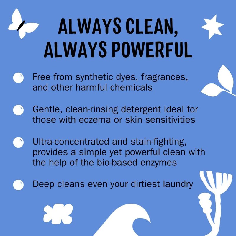 Molly's Suds Liquid Laundry Detergent - Sensitive Skin Formula | 2x Concentrated HE | Ocean Mist - 100 Loads