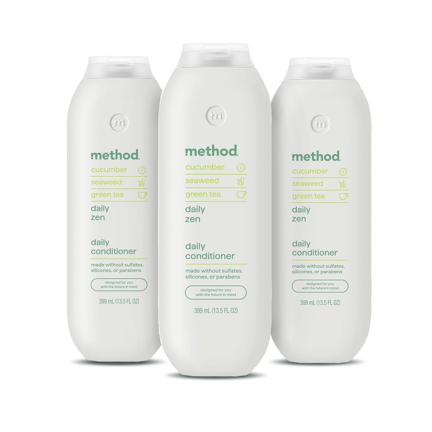 Method Volumizing Shampoo, Pure Peace with Rose, Peony, and Pink Sea Salt Scent Notes, Paraben and Sulfate Free, 14 oz (Pack of 3)