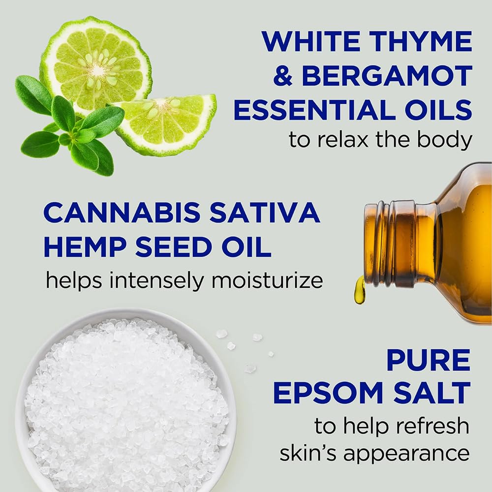Dr. Teal's Cannabis Sativa Hemp Seed Oil Body Wash (1 bottle, 24 fl oz) - Shea Butter, Aloe Vera & Vitamin E Essential Oils Blend Nourishes & Rejuvenates Skin, Calms the Mind & Relaxes the Senses