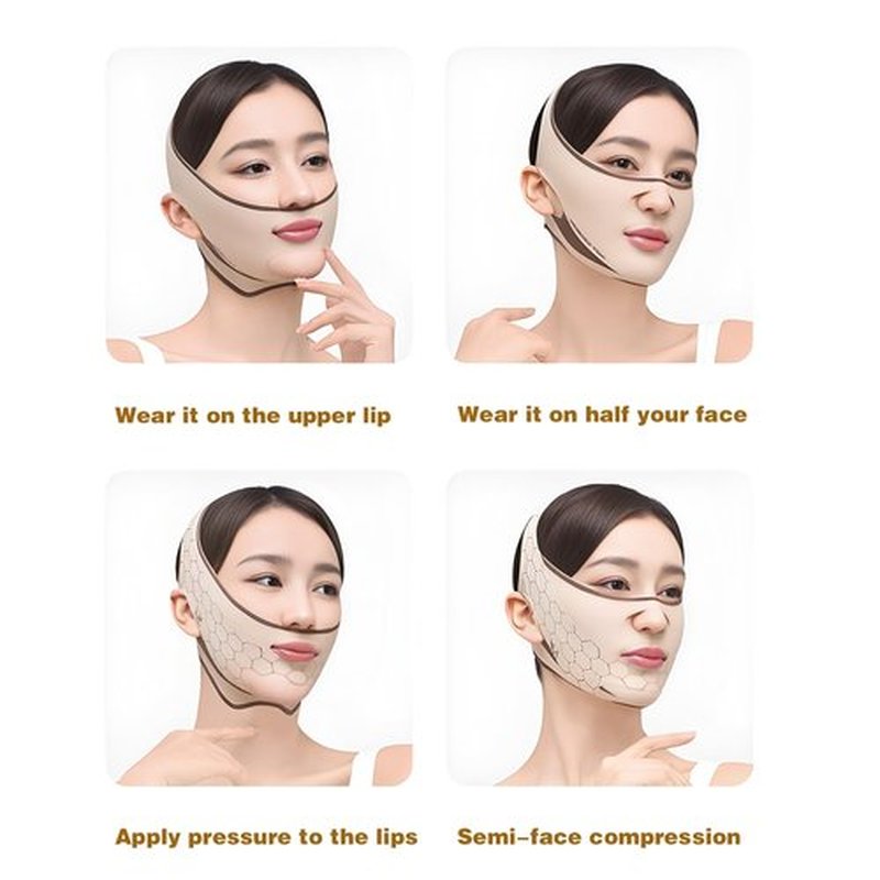 V-Line Lifting Chinstrap,Reusable V Line Lifting Mask with Chin Strap,Chin strap 23-27 Inches (Mickey color)