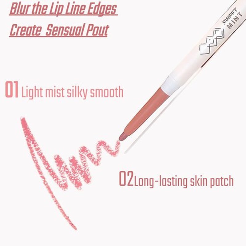 Okerker Double Ended Lip Liner - Waterproof Versatile Lip Liner & Contour, Nourishing Formula, Long Lasting Matte Finish, Effortless Application for Bigger and Fuller Lips (#2 NUDE PINK)