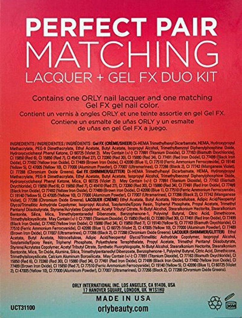 Orly Perfect Pair Matching Lacquer and Gel Duo Kit, Star Spangled