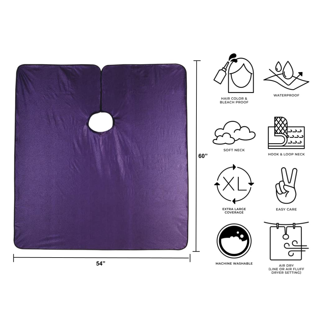 Cricket Encore Waterproof Salon Cape - Bleach-Proof, Adjustable, Extra-Large, White Gold