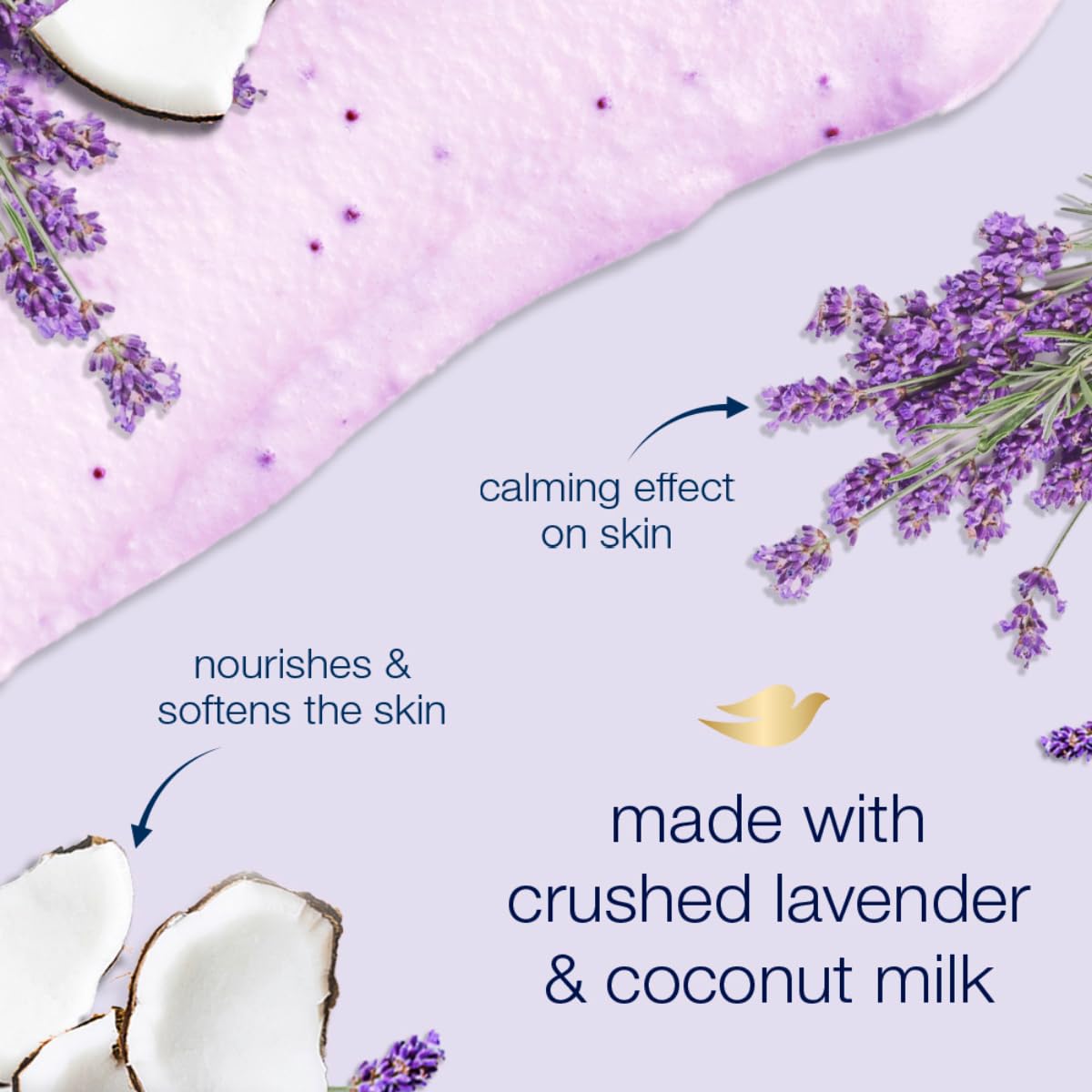 Dove Exfoliating Body Polish Scrub with Almond & Mango Butter - 10.5 oz (4 Count) for Dry Skin