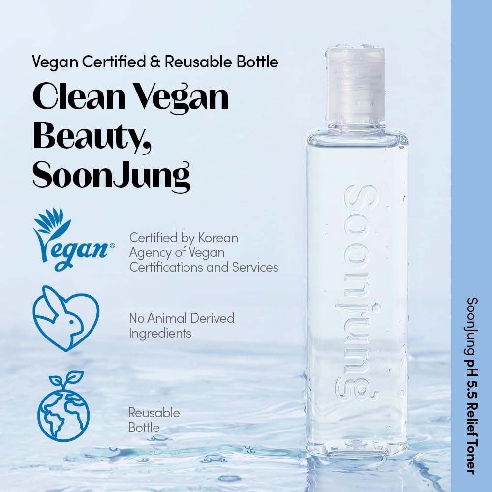 ETUDE SoonJung Skincare Set pH 5.5 Relief Toner (11.83 Fl. oz) & 10‑Free Moist Emulsion (5.07 Fl. oz) with Mini Set, Face Moisturizer for Sensitive Skin, Soothing Korean Skincare Gift (4‑Piece)