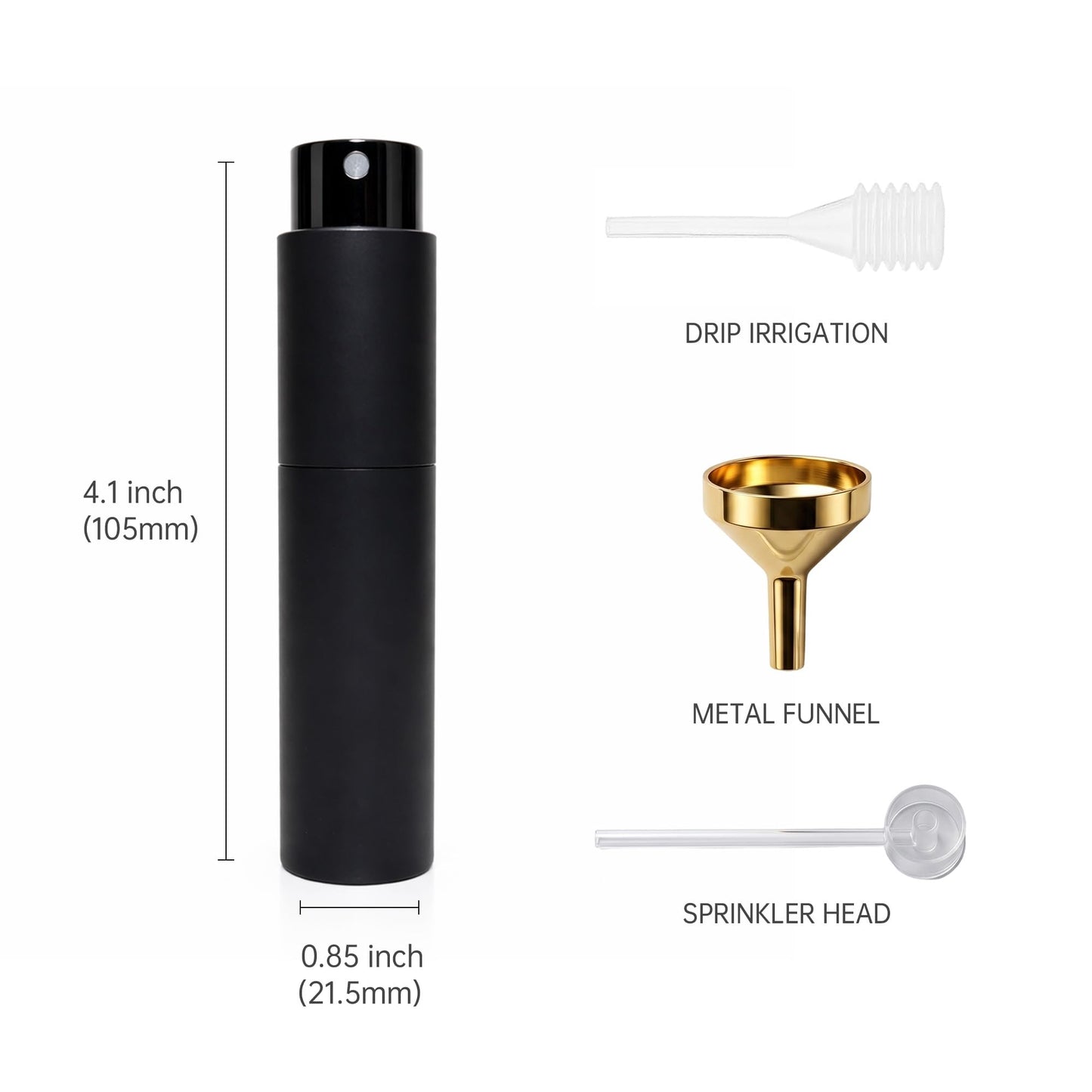 Huizata Travel Perfume Bottle Refillable 10ml 3-Pack Twist Up Cologne Atomizer