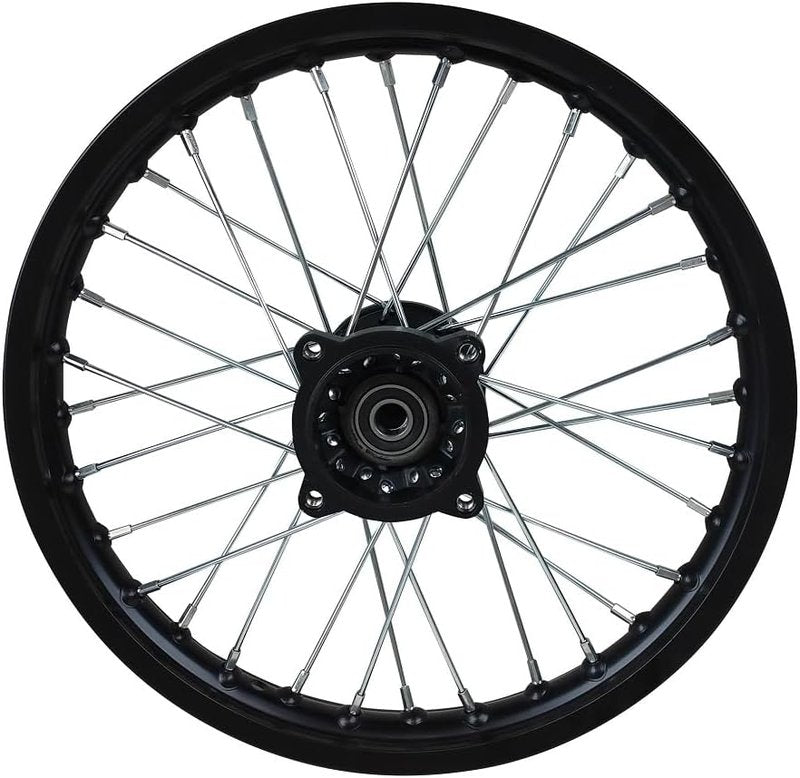 RedCap 14-Inch Front Rim Wheel Assembly for Disc Brake Dirt Pit Bikes - Fits Apollo, SSR, TaoTao, Coolster, Kayo, Stomp, Lifan, YX, IMR, Atomik, Thumpstar