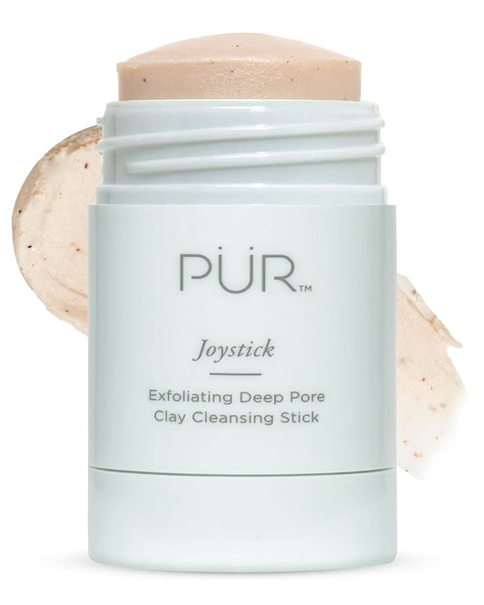 PÜR Minerals Face Clay Mask Stick - Exfoliating Deep Cleanser Joystick Clay Mask for Pores & Blackheads - Facial Cleanser Skincare with Moroccan Clay & Charcoal Rejuvenates & Purifies Skin, Vegan