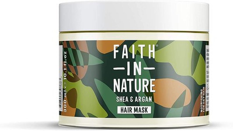 Faith in Nature Natural Shea & Argan Hair Mask, Nourishing, Vegan & Cruelty Free, Parabens and SLS Free, For Dry Hair, 300ml