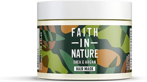 Faith in Nature Natural Shea & Argan Hair Mask, Nourishing, Vegan & Cruelty Free, Parabens and SLS Free, For Dry Hair, 300ml