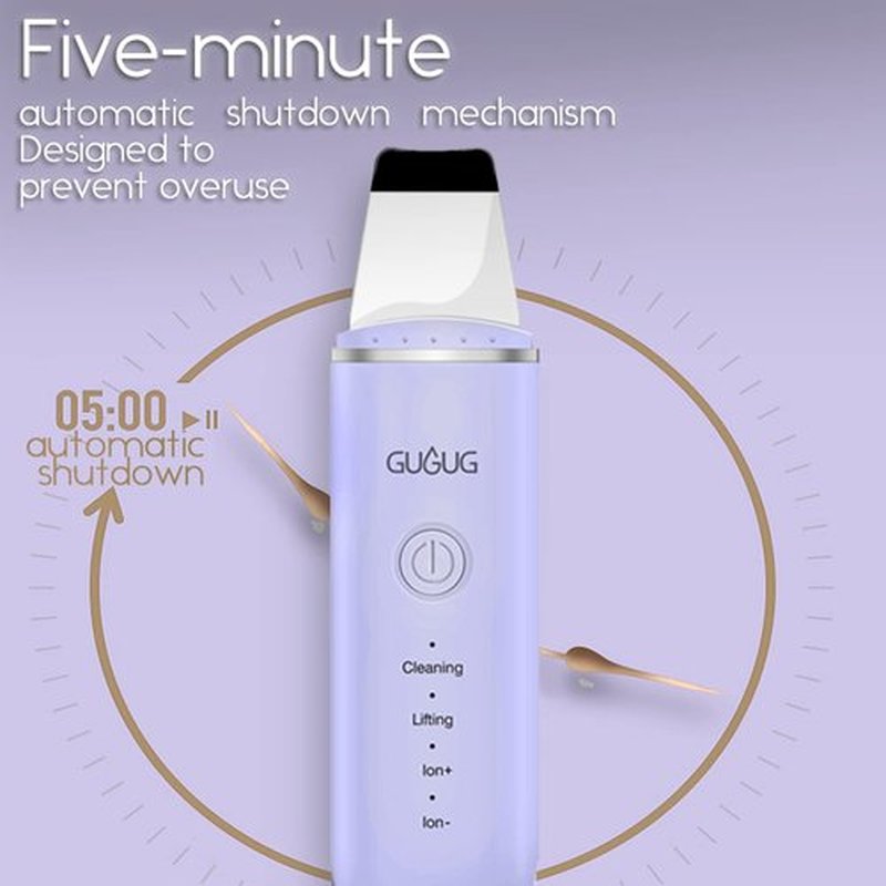 GUGUG Skin Scrubber Face Spatula, 4 Modes Skin Spatula Blackhead Remover Pore Cleaner-Purple