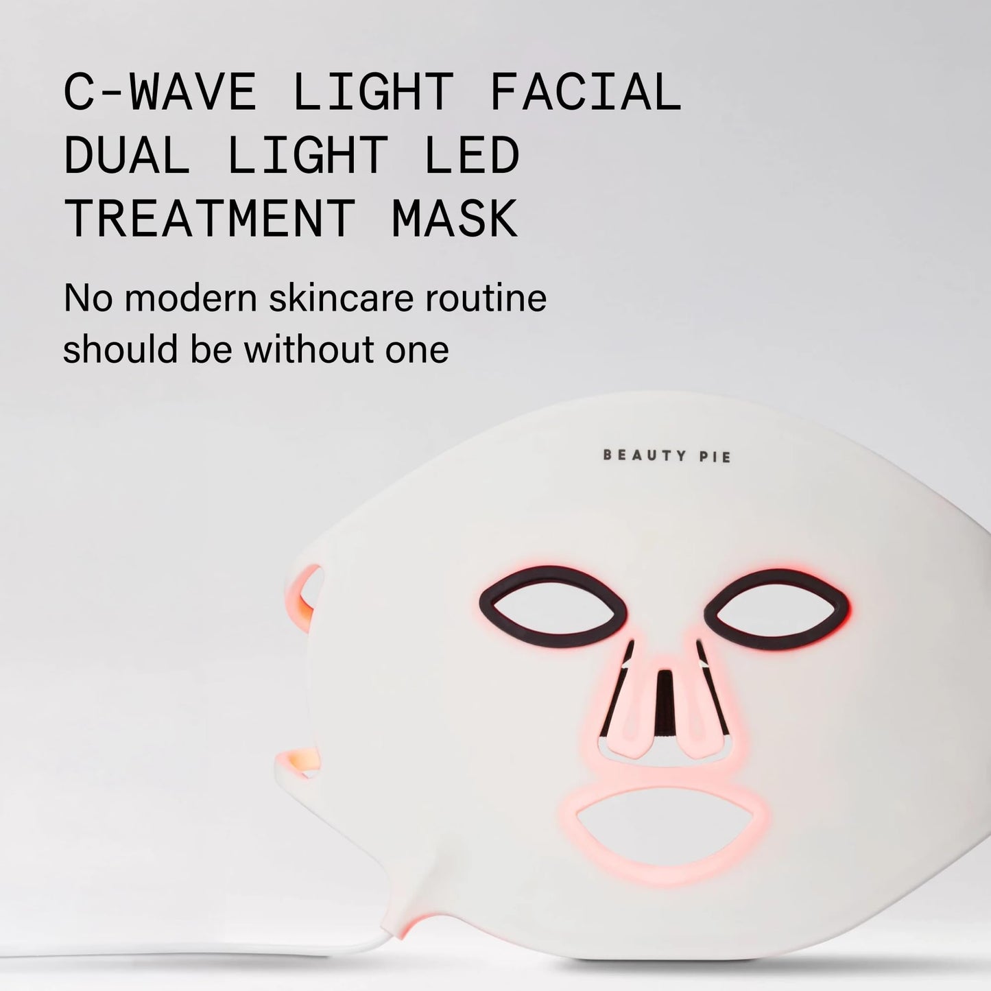 Beauty Pie C-Wave Light Facial LED Mask | Infrared Red Light Therapy