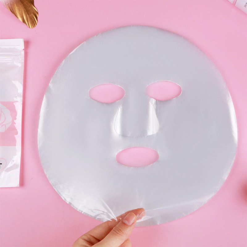 Disposable Face Mask Sheets - 400-Pack Transparent Plastic Facial Wrap for Enhanced Skincare | At-Home Spa Essential