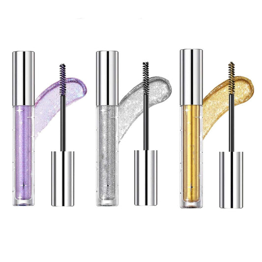 Question Beauty Glitter Mascara, Questionbeauty Glitter Mascara, Sparkle Mascara for Eyelashes, Glitter Shimmer Colored Mascara for Eyelashes, Waterproof Long Lasting (Mix)