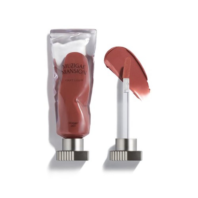 MUZIGAE MANSION Objet Lip Stain (Unique Paint Tube Design) – Velvet Matte Tint, Long-Lasting Waterproof Lipstick, Hydrating Korean Makeup, Red & Rose Gloss, K-Beauty Tinted Lipstain (03 STRANGER)