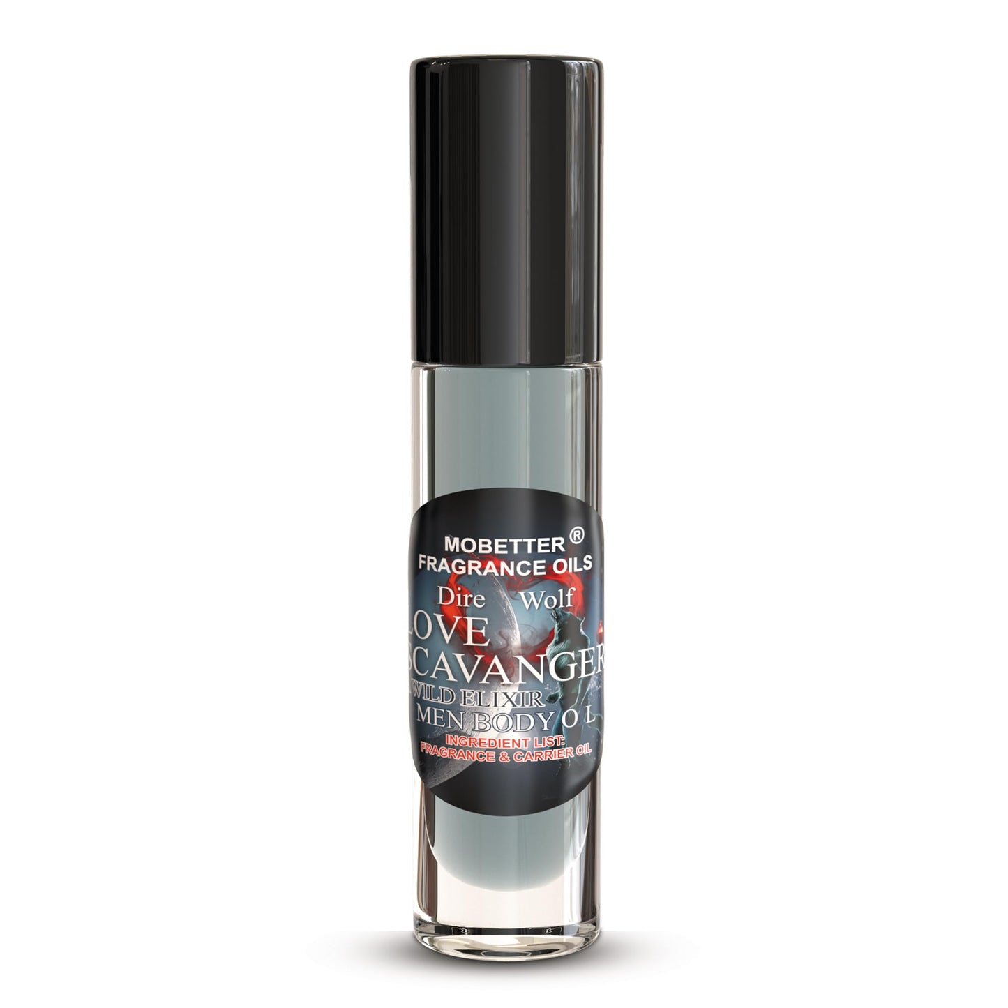 MOBETTER FRAGRANCE OILS Dire Wolf Love Scavanger A Wild Elixir Men Body Oil 0.33 Oz Roll On, Glass Bottle, Long Lasting, Travel Size