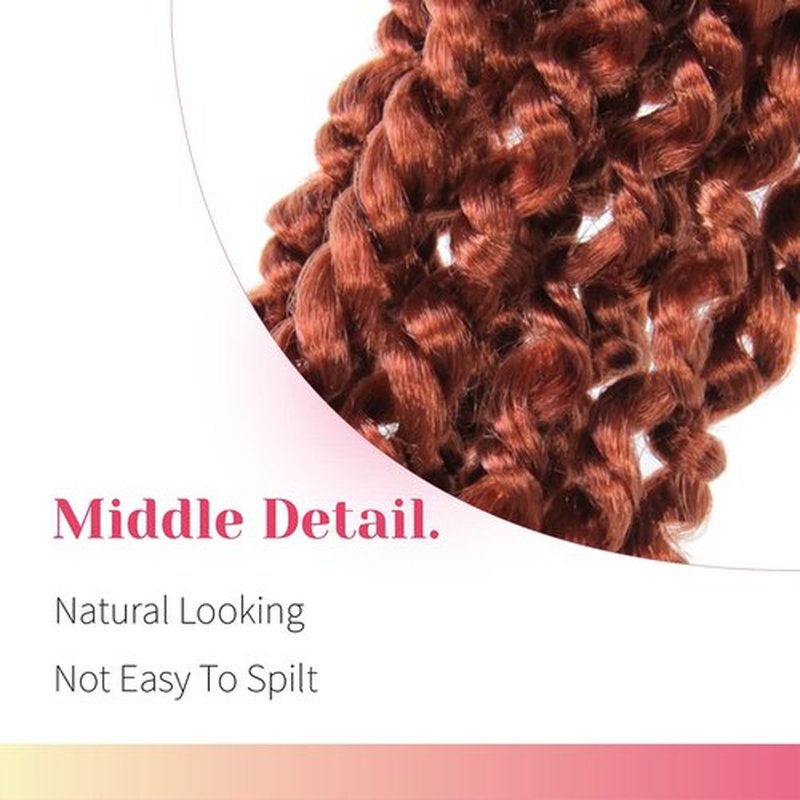 The BOHOBABE Pre-Twisted Passion Twist Crochet Hair 6 Inch Short Pre-looped Crochet Passion Twist Braiding Hair 8 Packs (350#)