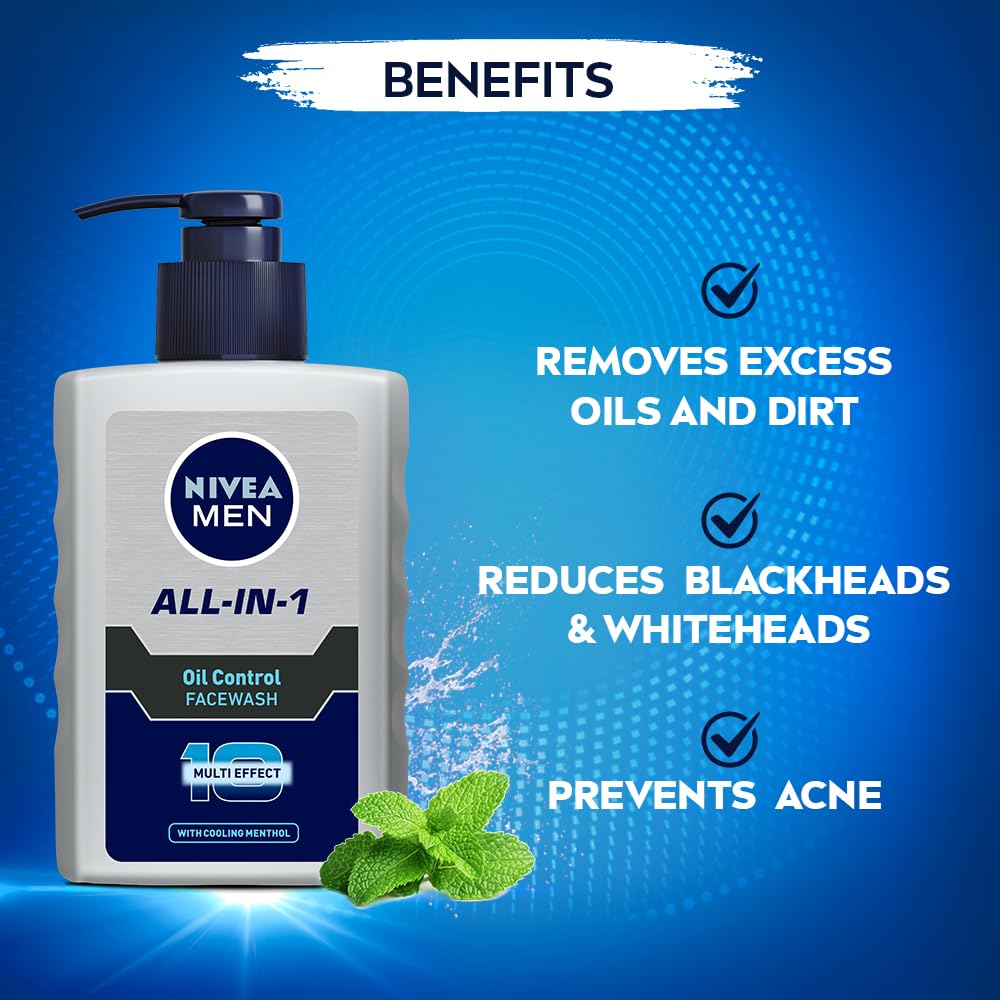 Nivea Men Oil Control All In One Face Wash - 150ml
