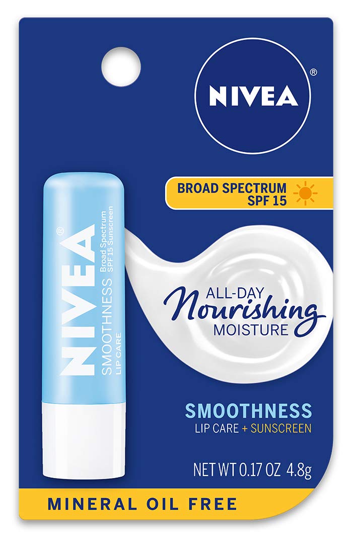 NIVEA Lip Care Balm SPF 15 - Smooth Hydration for Soft Lips | Pack of 6