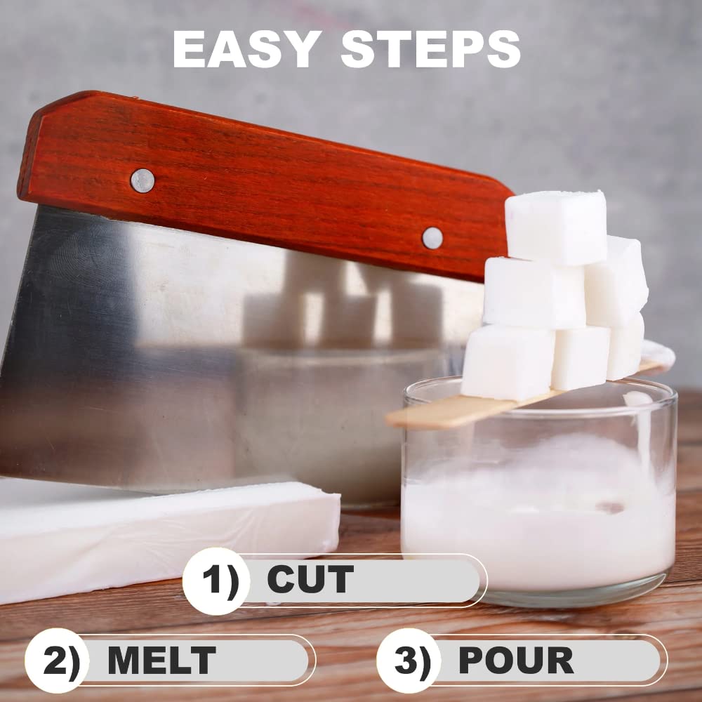 Primal Elements Shea Butter - Moisturizing Melt and Pour Glycerin Soap Base for Crafting and Soap Making, Easy to Cut - 5 Pound